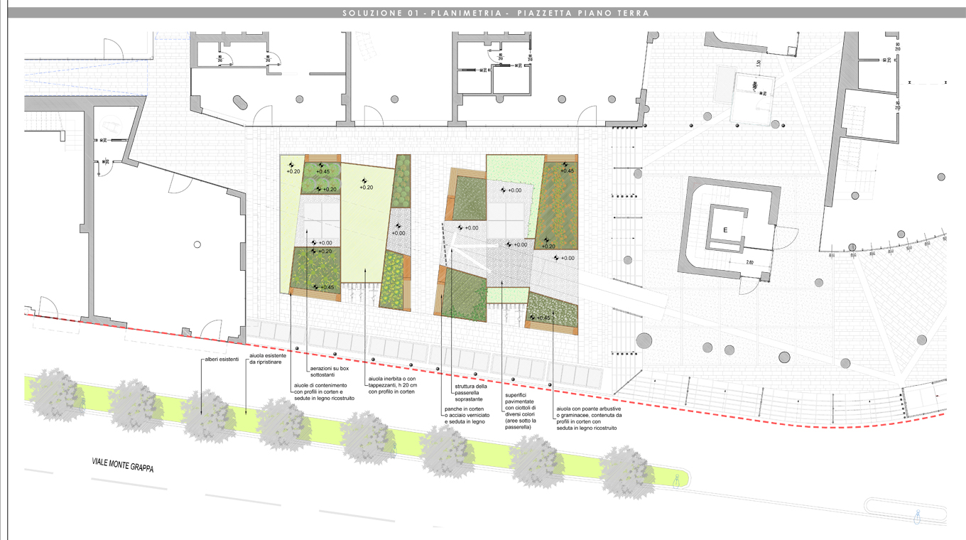 Progetto di terrazze esclusive in città