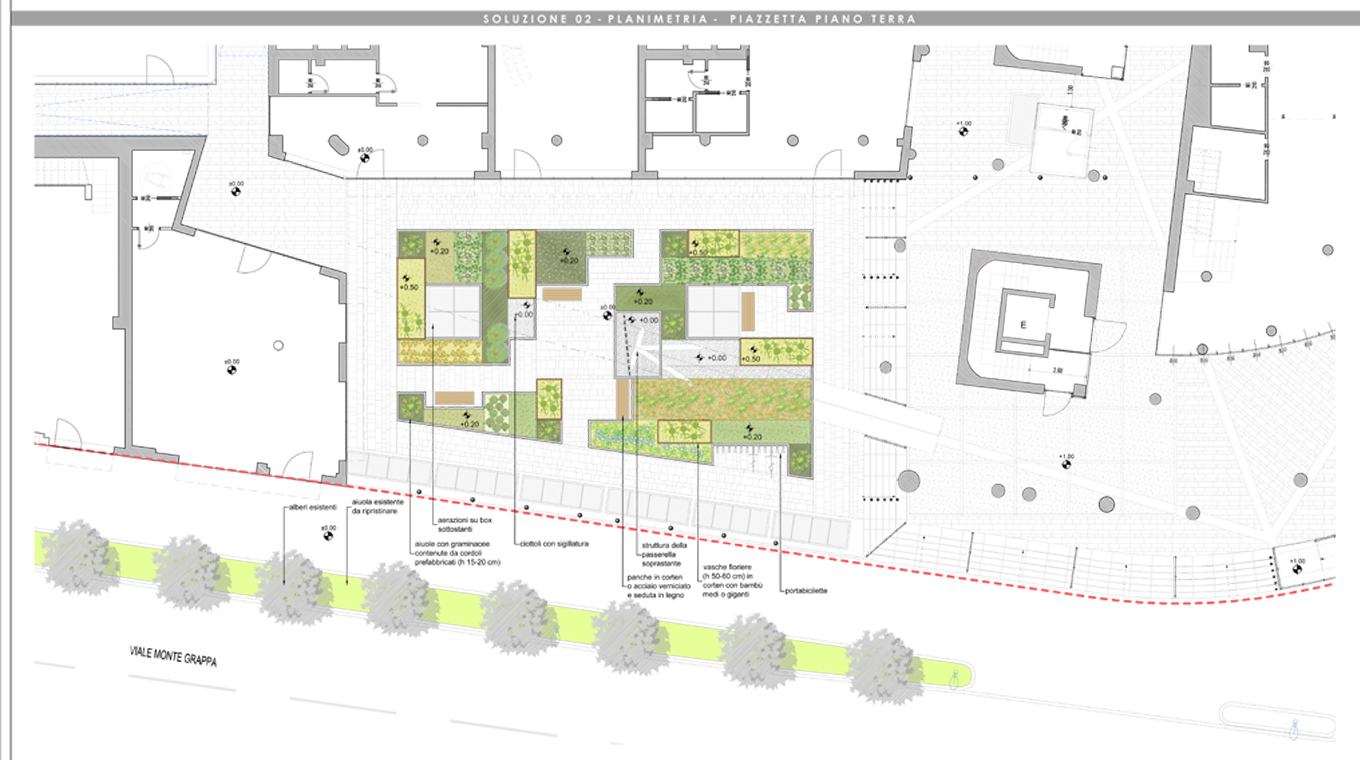 Progetto di terrazze esclusive in città